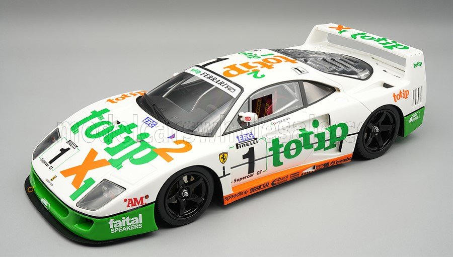 1:18 FERRARI F40 3.0L TURBO V8 Team Totip Obermaier Racing №1 Winner Italy gt Vallelunga (1994) Mauro tirone - TM18-405D