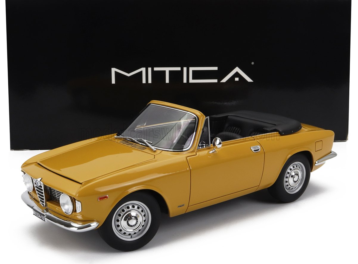 1:18 ALFA ROMEO Giulia 1600 Gtc Cabriolet Open (1964) – Interior Black, Giallo Ochre - Yellow - 100086