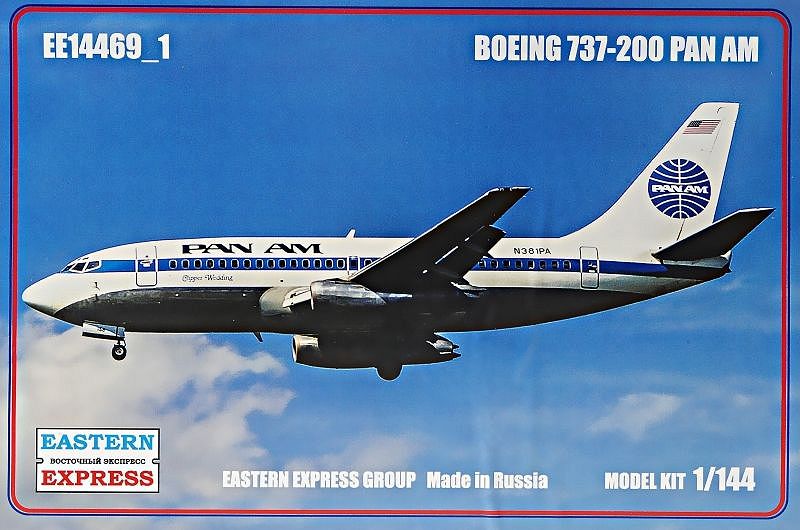 1:144 Сборная модель Авиалайнер Boeng 737-200 (PAN American) - 14469-1