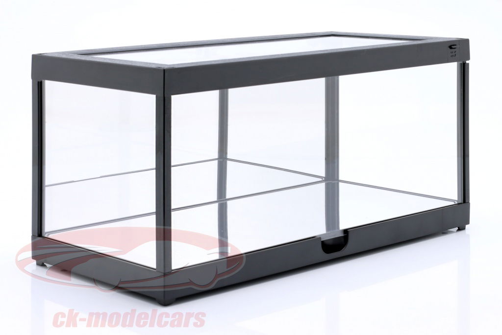 1:18 single showcase black with LED lighting and mirror for scale 1:18 Triple9, transparent / black - T9-187710Mbk