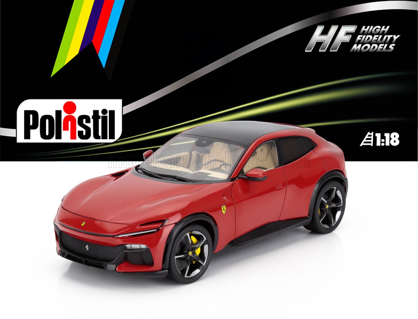 1:18 FERRARI Purosangue (2022), Rosso Corsa 322 - Cream Interior - 18FE02020-WB