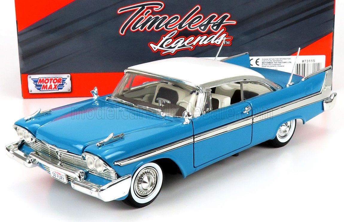 1:18 PLYMOUTH Fury (1958), Light Blue White - 73115B