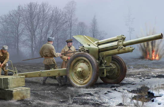 1:35 Сборная модель 122-мм гаубица образца 1938 года М-30 ранний выпуск - 02343