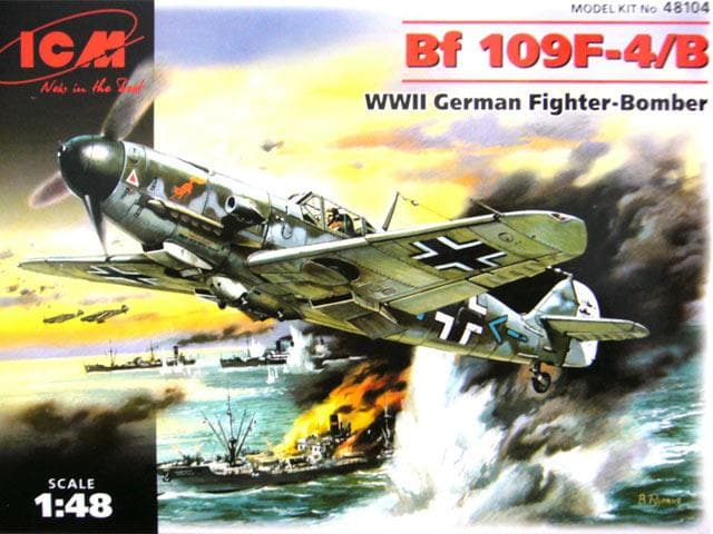 1:48 Сборная модель Bf 109 F-4/B, немецкий истребитель Второй Мировой войны - 48104