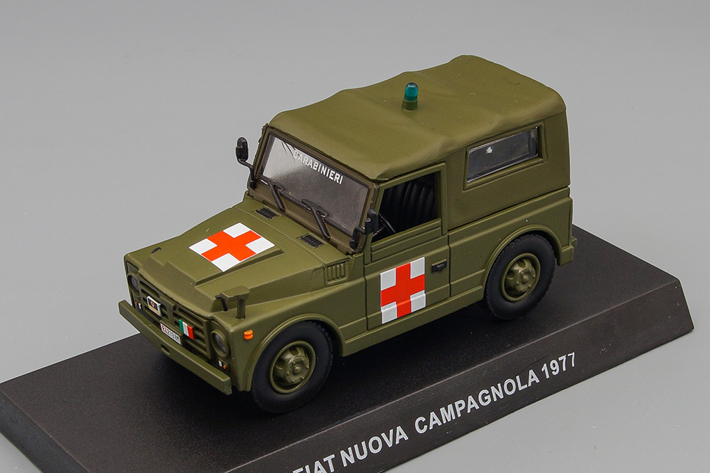 1:43 FIAT Nuova Campagnola (1977) Carabinieri Полиция Италии, dark green - CARAB051