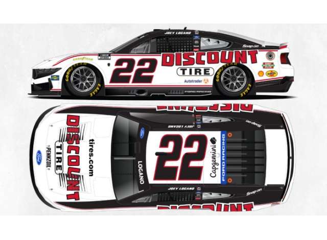 1:64 Ford Mustang #22 Joey Logano *Discount Tire*, white/black/red 2026 - C222661DCTJL