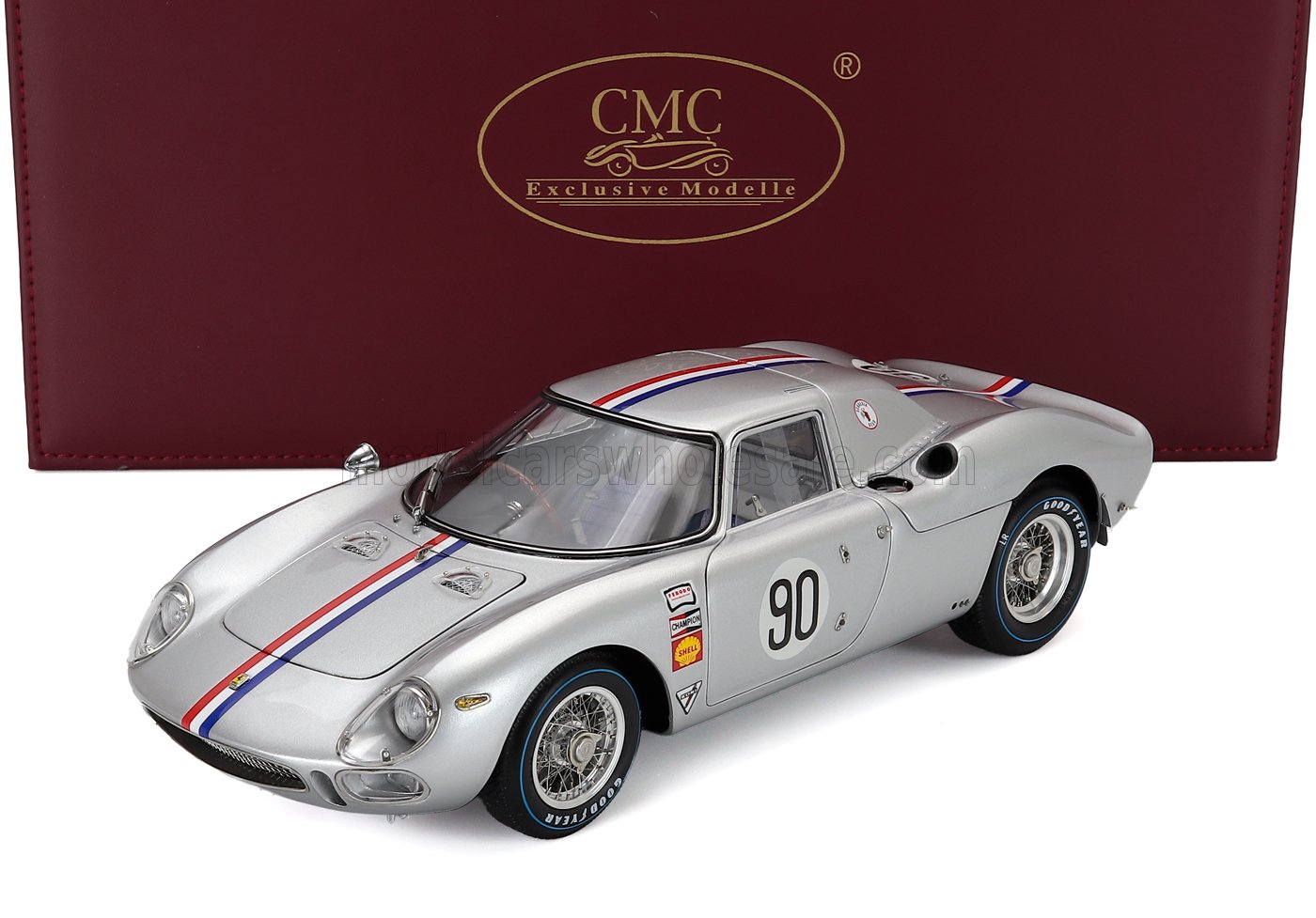 1:18 FERRARI 250lm Ch. N5909 №90 Rally Nassau Tourist (1964) Bob Grossman, Silver - M-267