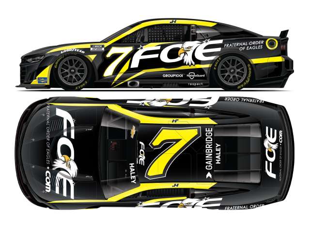 1:64 Chevrolet #7 Justin Haley *Fraternal Order of Eagles*, black/white/yellow 2025 - CX72565FOEJQ