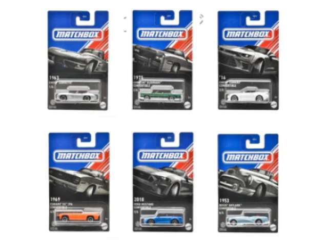 1:64 Matchbox American Convertibles, ассортимент 957D, 10 моделей - GGF12-957D~10