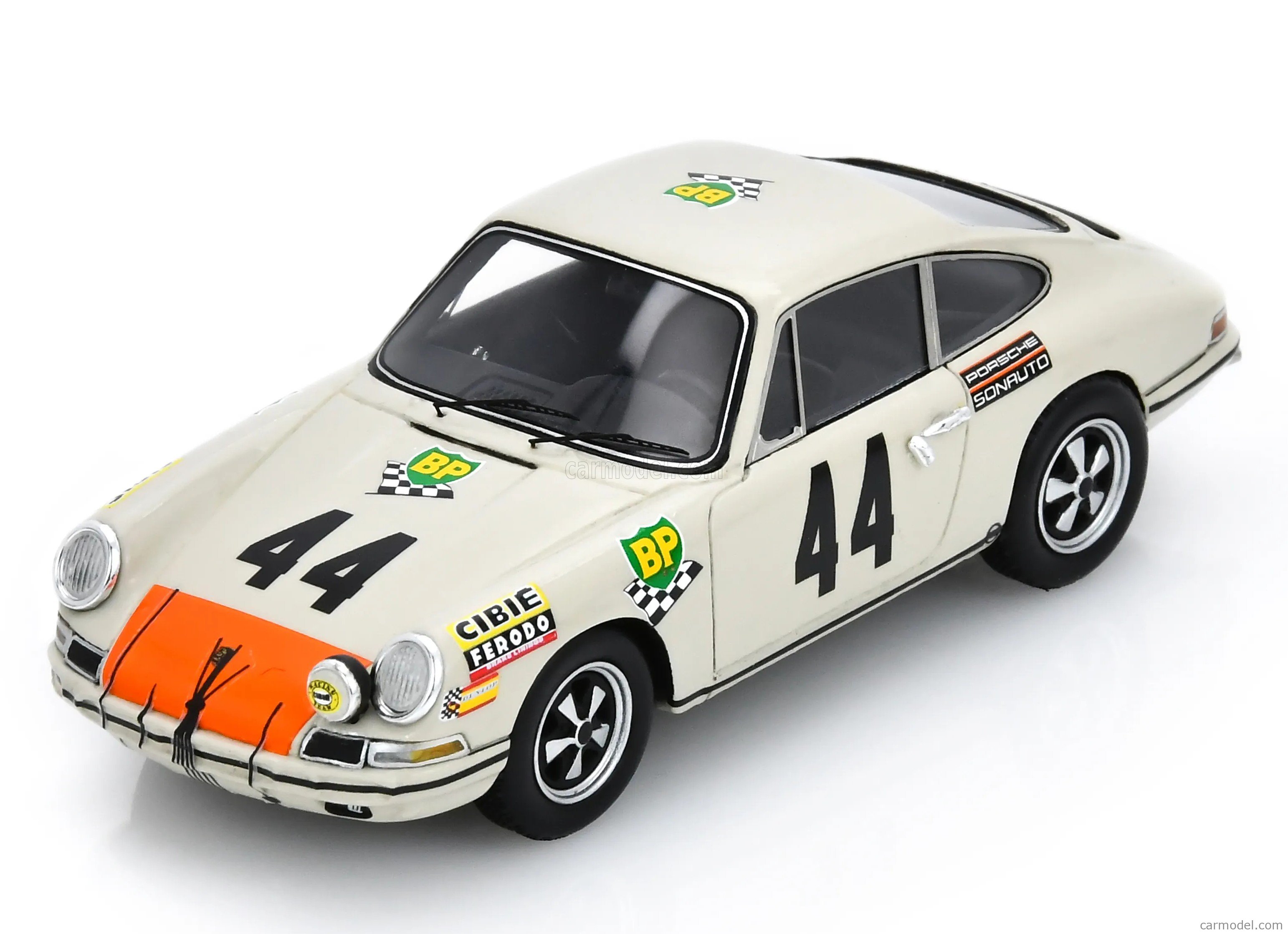 1:43 PORSCHE 911t Coupe Team Auguste Veuillet (night Version) N 44 24h Le Mans 1968 Claude Ballot Lena - Guy Chasseuil, White Red - S9739