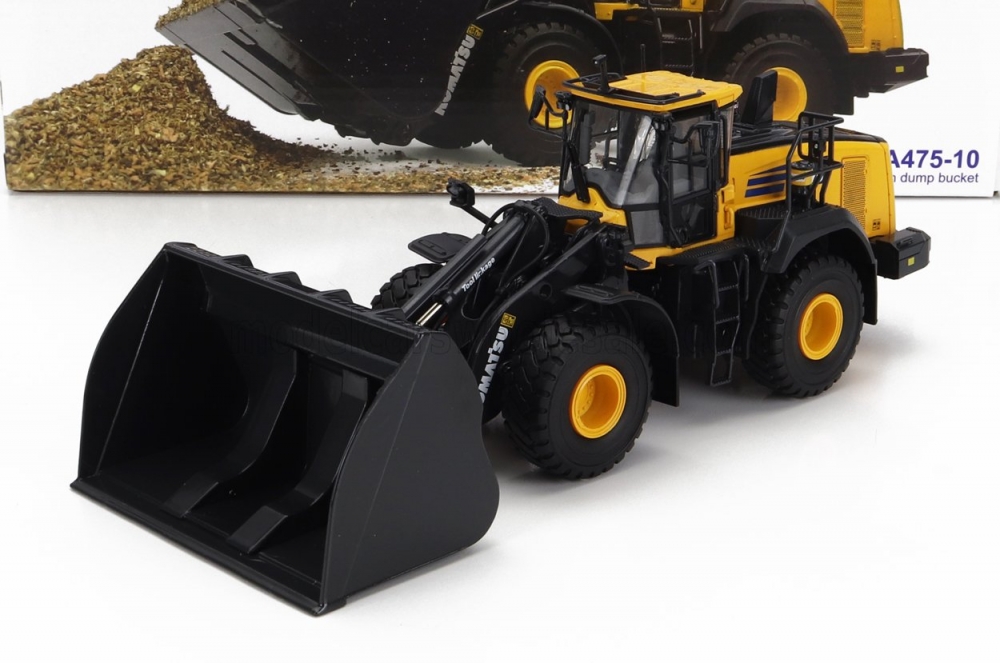 1:50 KOMATSU Wa475-10 Ruspa Gommata - Scraper Tractor, Yellow Black - UH8171