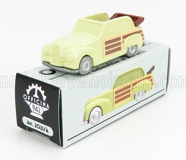 1:76 FIAT 1100 E Cabriolet Open Venilia Carrozzeria Savio (1949), Light Yellow Wood - ART2021A
