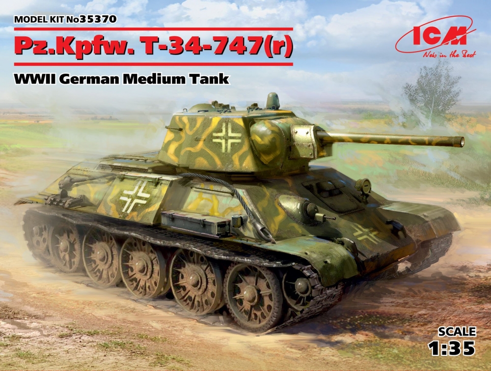 1:35 Сборная модель Pz.Kpfw. 747 T-34 (r), Германский средний танк ІІ МВ - 35370