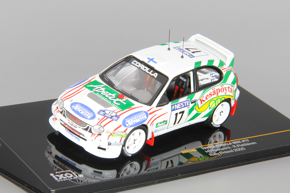 1:43 TOYOTA Corolla #17 WRC Rally Finland H.Rovanpera - R.Pietilainen (2000), white - RAC146