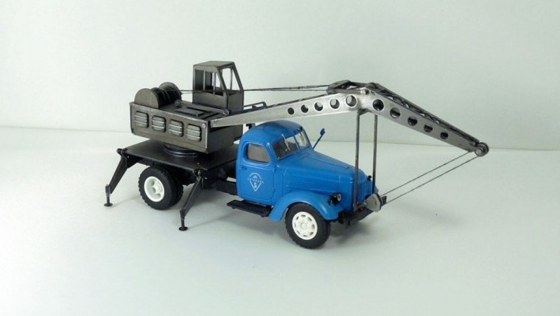 1:43 (ТрансКИТ) Автокран АДК-3 Bleichert (ЗИS-150, ЗИL-164, УралЗИS-355М) - MAXP55