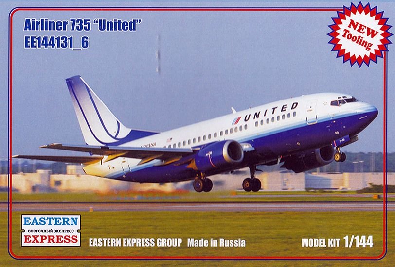 1:144 Сборная модель Авиалайнер Boeing 737-500 (United) - 144131-6