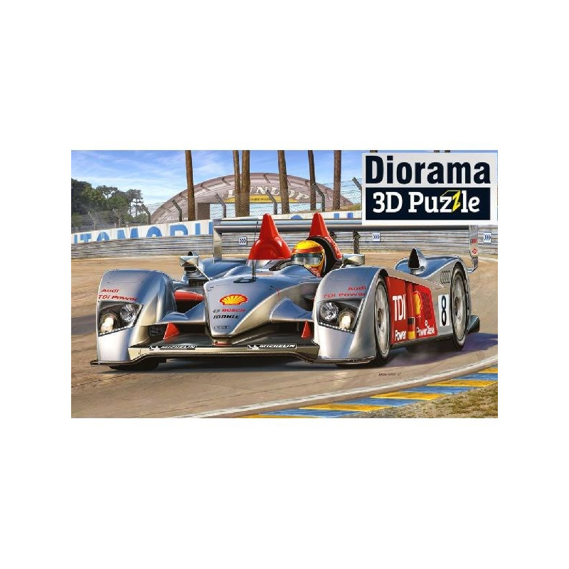 1:24 Сборная модель Подарочный Audi R10 TDI + 3D Puzzle (Гоночная трасса в Ле-Мане) - 05682