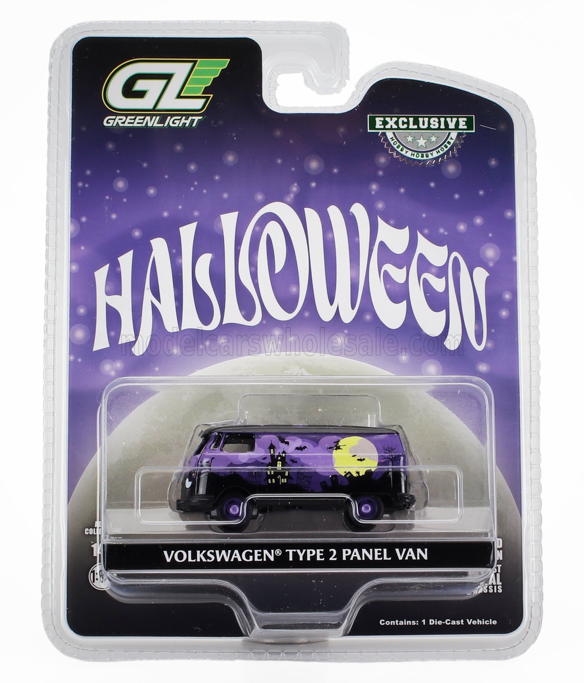 1:64 VOLKSWAGEN Type 2 Panel Van Halloween (2023), Black Purple - 30481