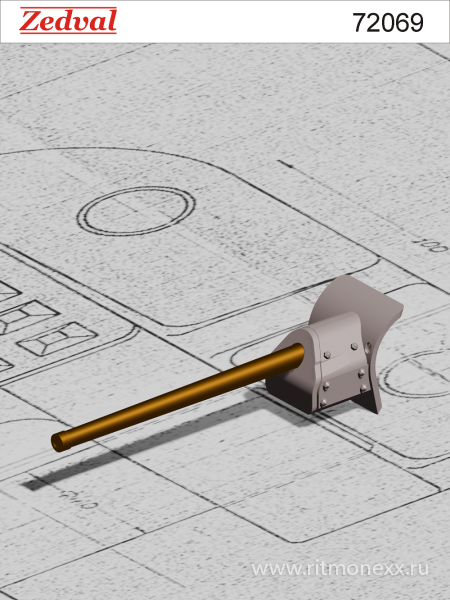 1:72 76-мм ствол Ф-34 для Т-34/76 с бронемаской - 72069