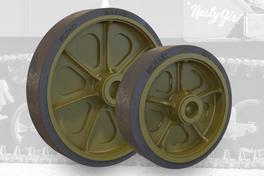 1:35 Набор дополнений приварные колесные диски с глухими отверстиями для танка M3 / M3A1 / M5 - 35002