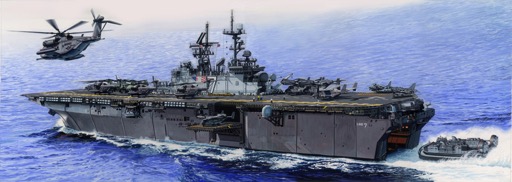 1:350 Сборная модель Корабль USS Iwo Jima LHD-7 - 05615
