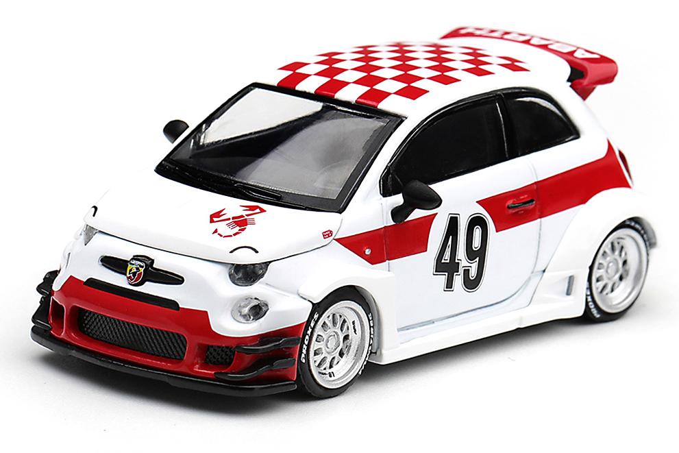 1:64 FIAT 595 Abarth LB-Works X Abas Works 1000 TC Tribute LHD (2026), white / red - MGT01325-L