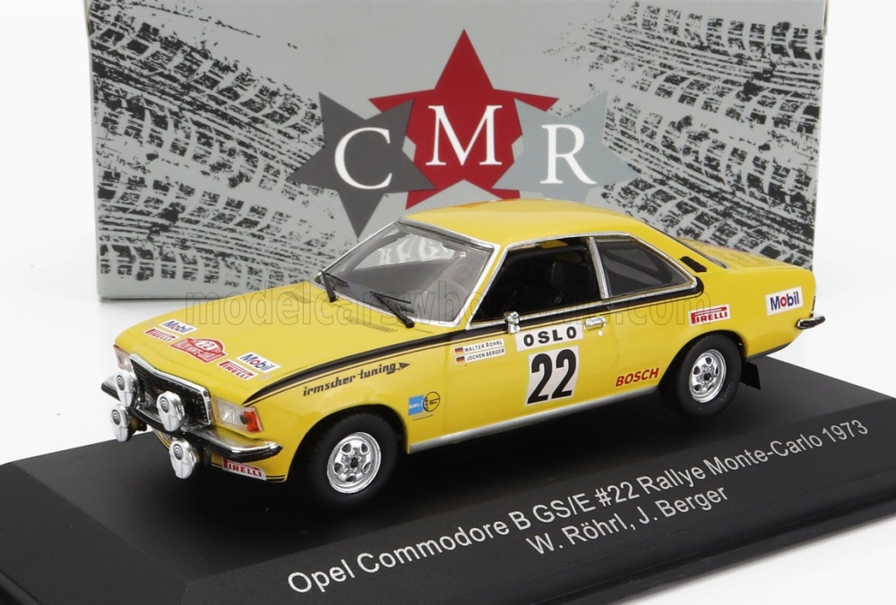 1:43 OPEL Commodore B Gs/e (night Version) N22 Rally Montecarlo (1973) W.Rohrl - J.Berger, Yellow - WRC026