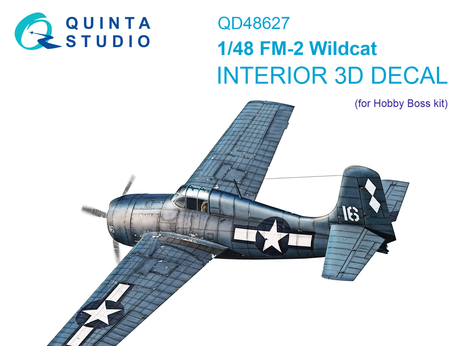 1:48 3D Декаль интерьера кабины FM-2 Wildcat (Hobby Boss) - QD48627