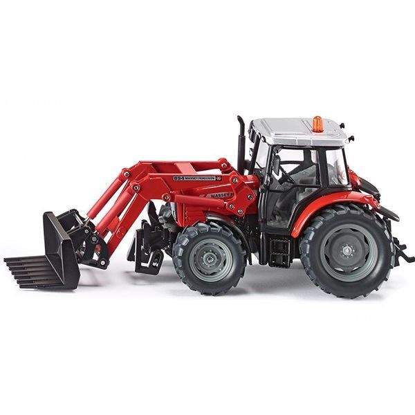 1:32 MASSEY Ferguson 894 with front loader fork, red / black / white - 3653-X1