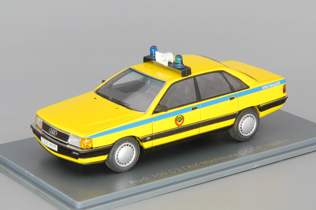 1:43 AUDI 100 C3 ГАИ Милиция СССР (1989), yellow - NEO44441