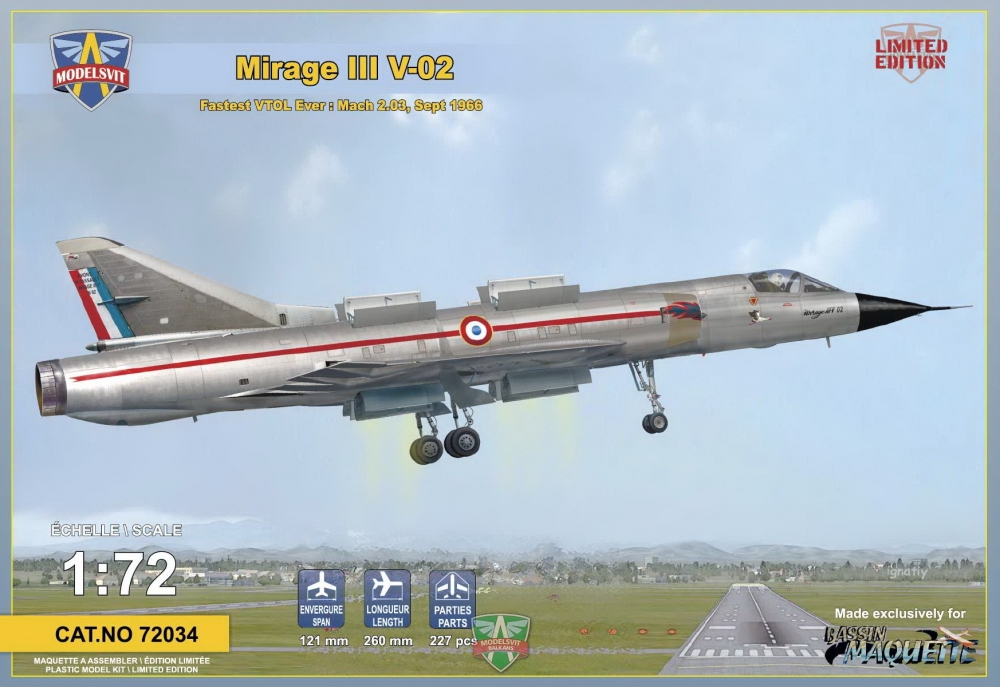 1:72 Сборная модель Самолет Mirage III V-02 - 72034