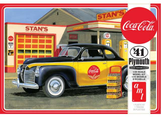 1:25 Сборная модель Plymouth Coupe (Coca-Cola) 2T, plastic modelkit 1941 - amts1197