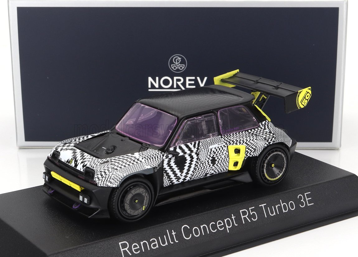 1:43 RENAULT R5 Turbo Concept 3e E-tech 100% Electric (2022), Black White Yellow - 517964