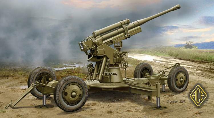 1:72 Сборная модель 52-К Советское 85мм тяжелое зенитное орудие (ранняя версия) - 72276