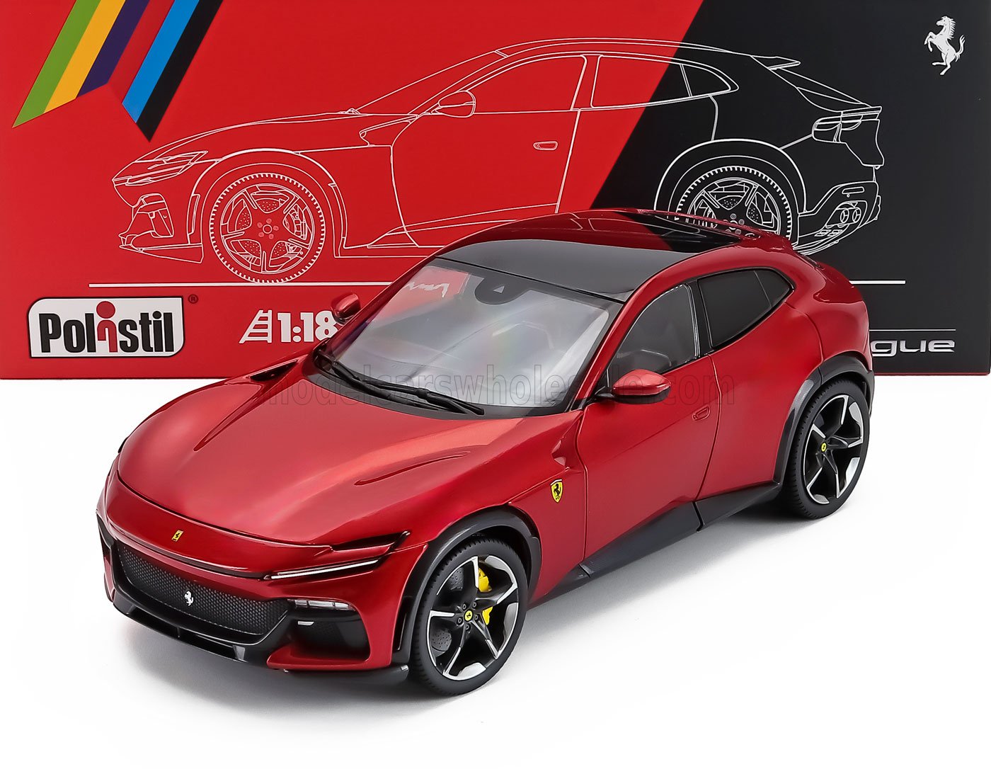1:18 FERRARI Purosangue (2022) - Numbered One By One, Rosso Magma - Red Met - 18FE02021-HC