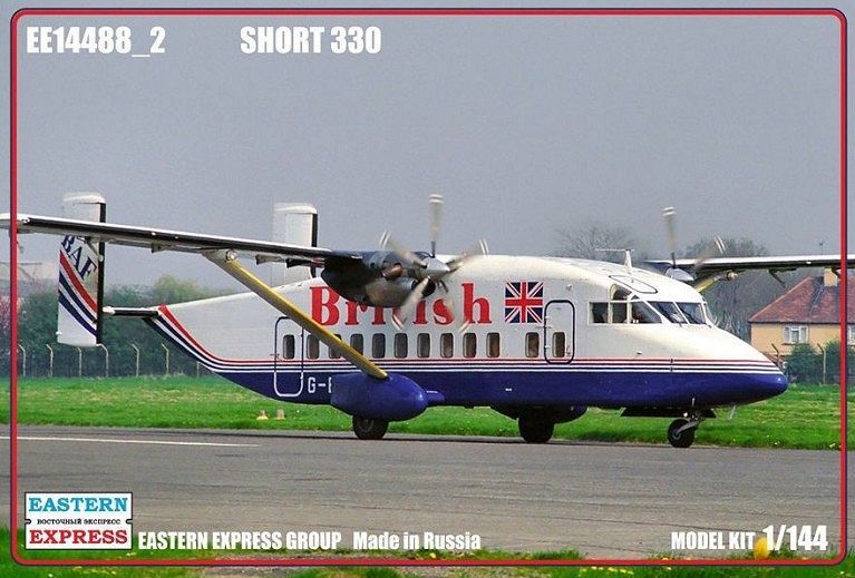 1:144 Сборная модель Пассажирский самолёт Short 330 (British Air Ferries) - 14488-2