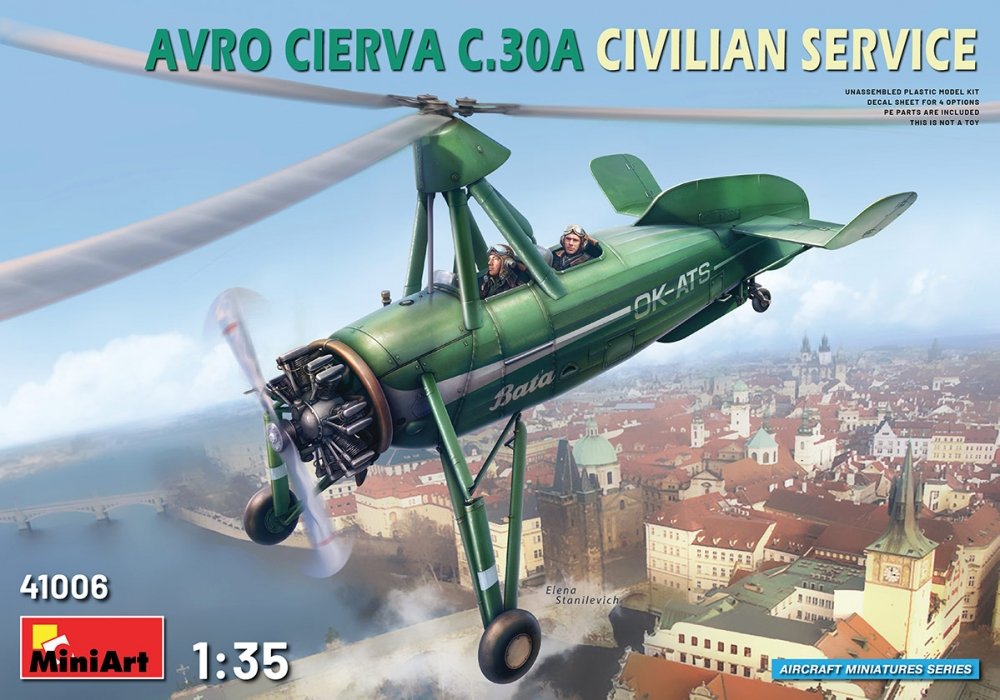 1:35 Сборная модель Вертолет AVRO CIERVA C.30A CIVILIAN SERVICE - 41006