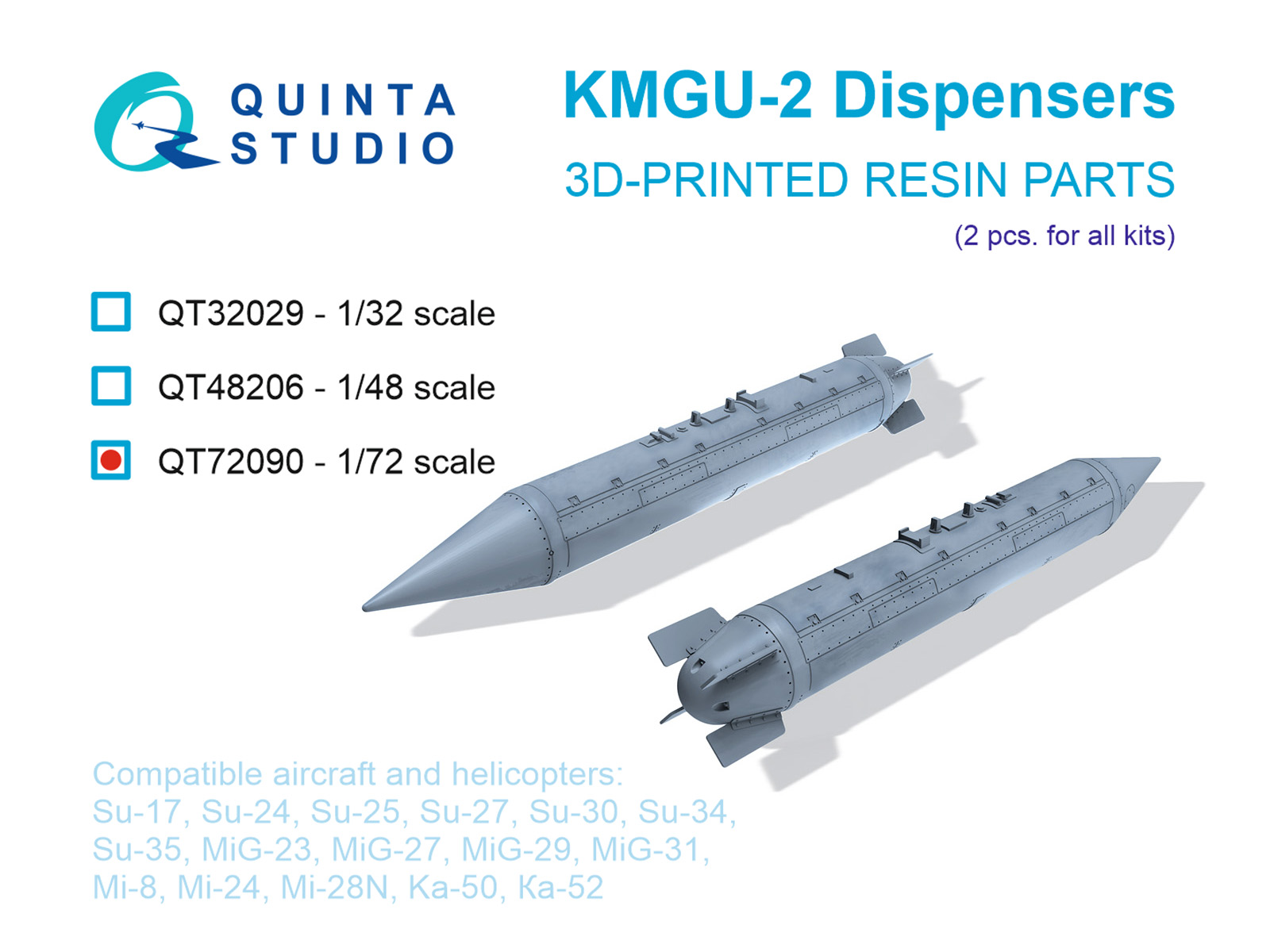 1:72 Контейнеры для малогабаритных грузов КМГУ-2, 2 шт. (для всех моделей) - QT72090