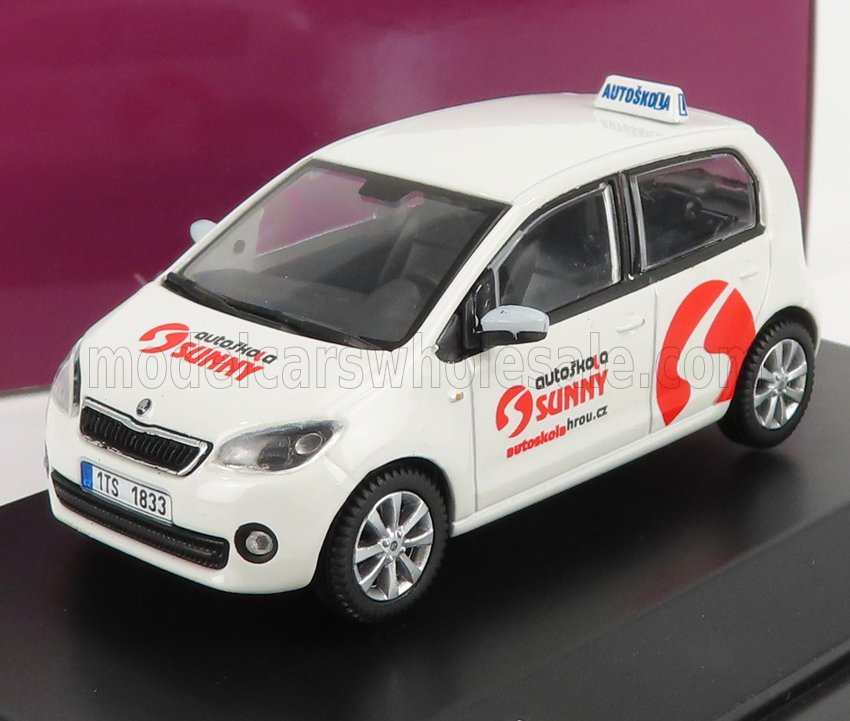 1:43 SKODA Citigo 3-doors Autoscuola Sunny (1999), White Red - 020F02