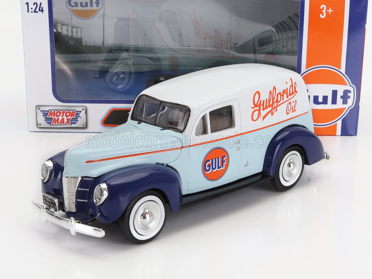 1:24 FORD Sedan Delivery Van Gulf Oil (1940), 2 Tone Blue Orange White - 79661