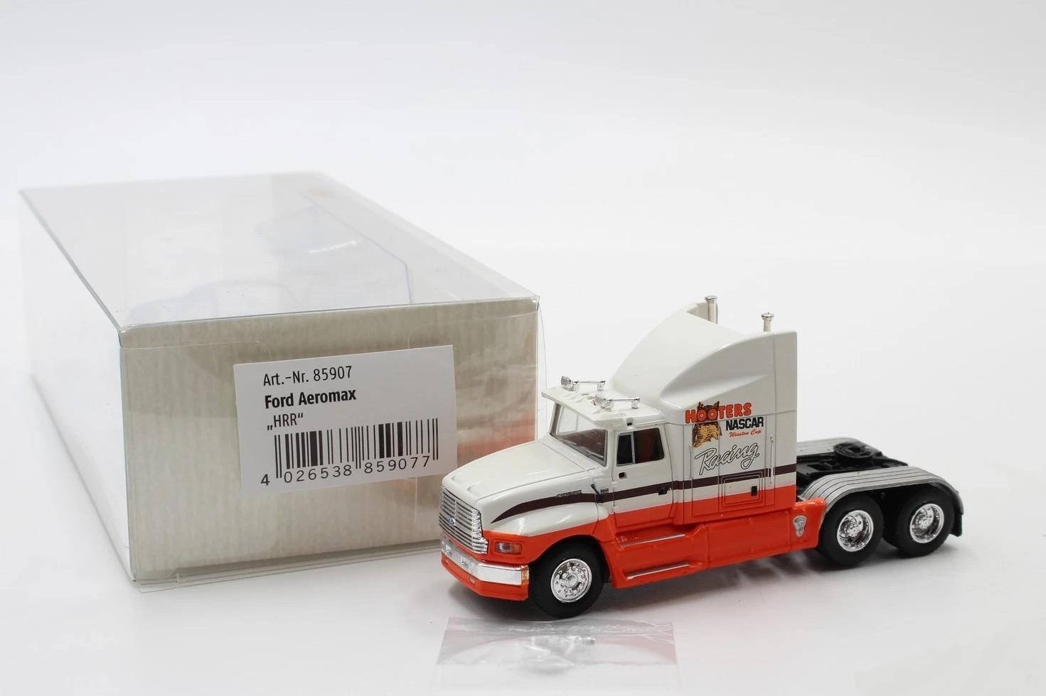 1:87 FORD Aeomax HOOTERS-RACING седельный тягач (1990), белый с оранжевым - 85907