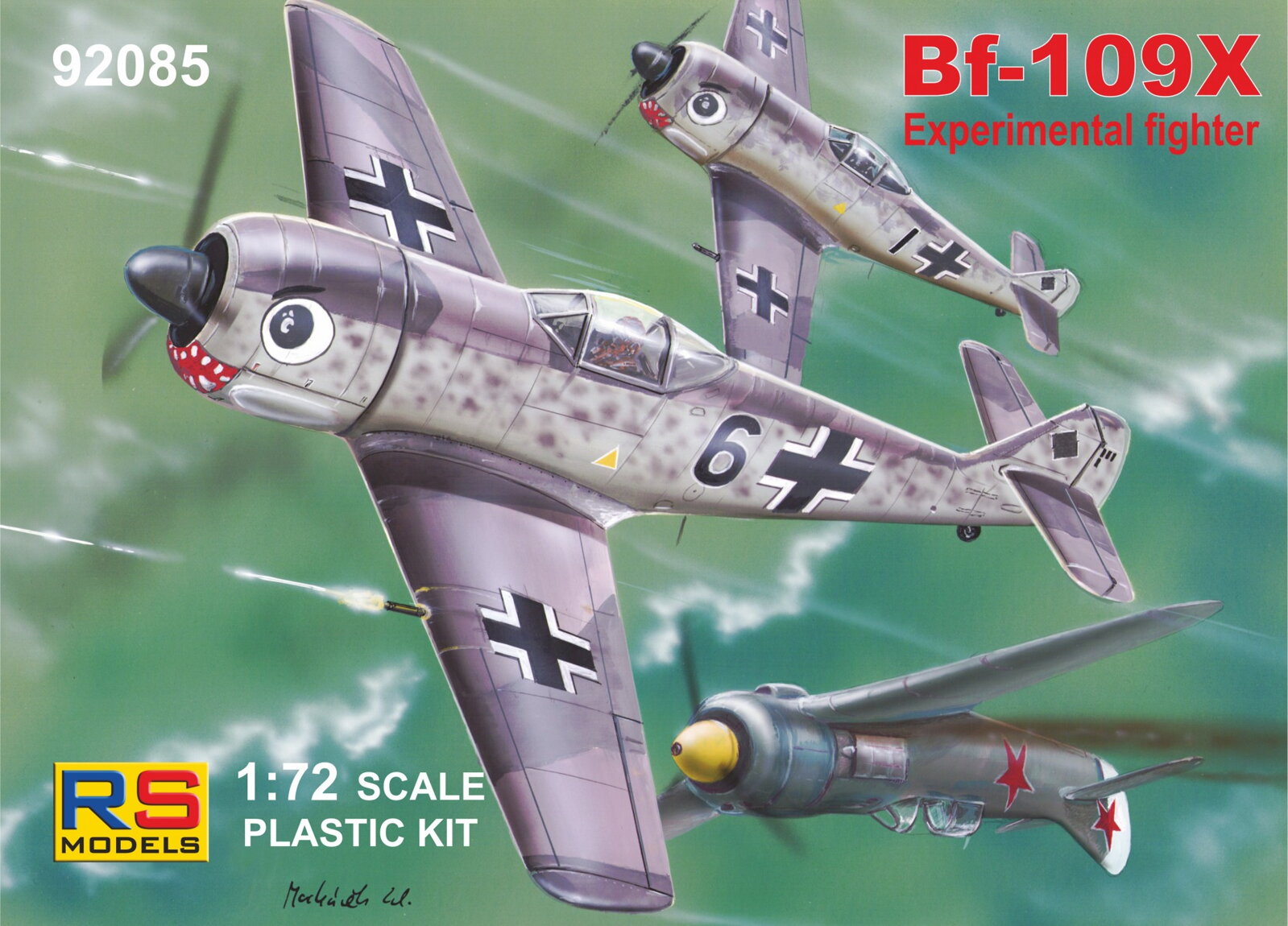 1:72 Сборная модель Messerschmitt Bf 109X - 92085