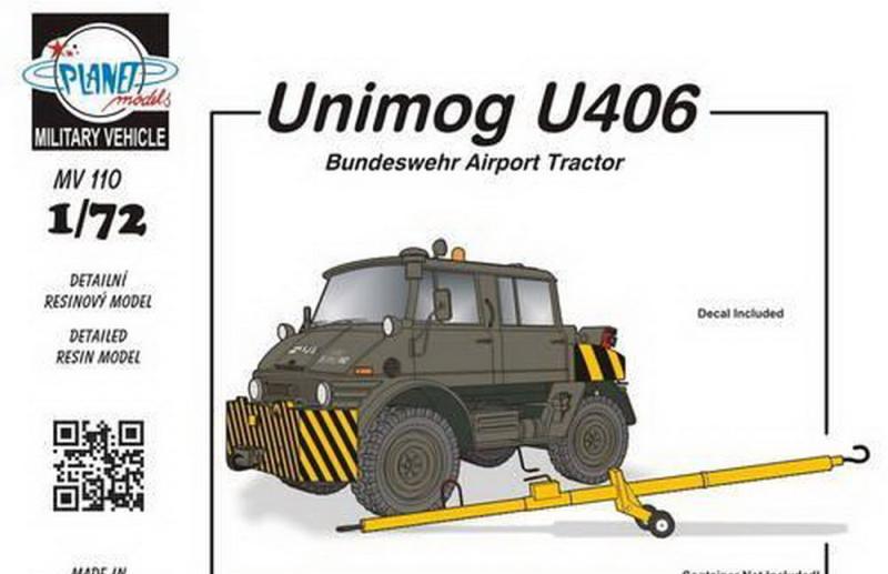 1:72 Сборная модель MERCEDES-BENZ Unimog U406 DoKa Military Airport Tug + AERO - MV110