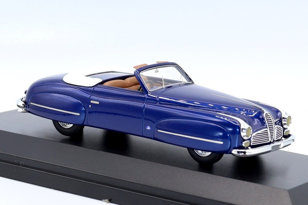 1:43 Delahaye 135MS 1948 Cabriolet Ghia-Aigle sn800488, Metal Blue - Nic004
