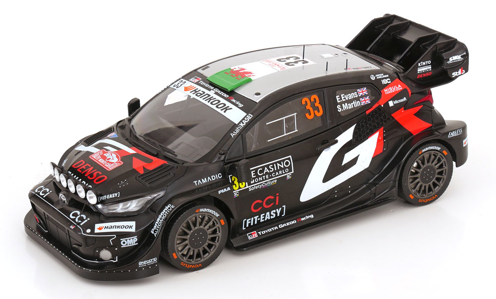 1:18 TOYOTA GR Yaris Rally1 №33 WRC Rally Monte Carlo E.Evans / S.Martin (2025) - 18RMC229B