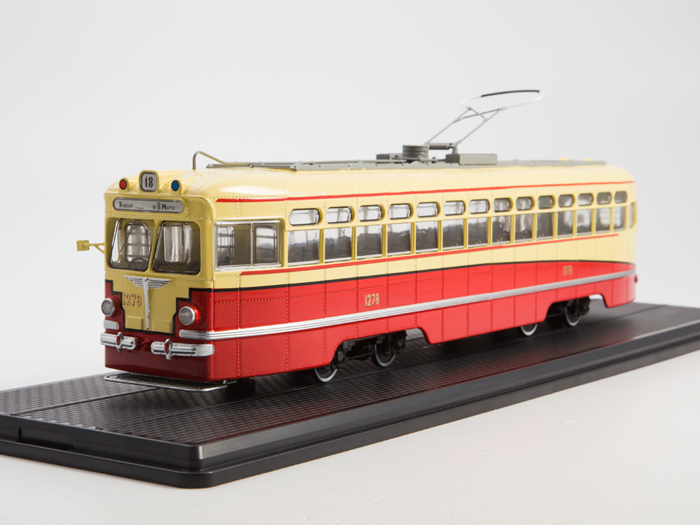 1:43 Трамвай МТВ-82, желтый / красный - SSM4058