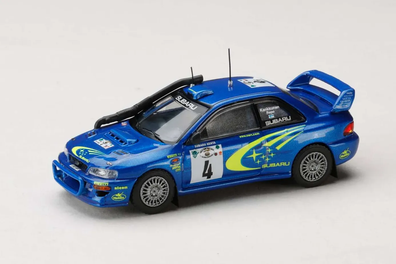 1:64 SUBARU Impreza WRC #4 Safari (2000), blue/yellow - HJR646041F