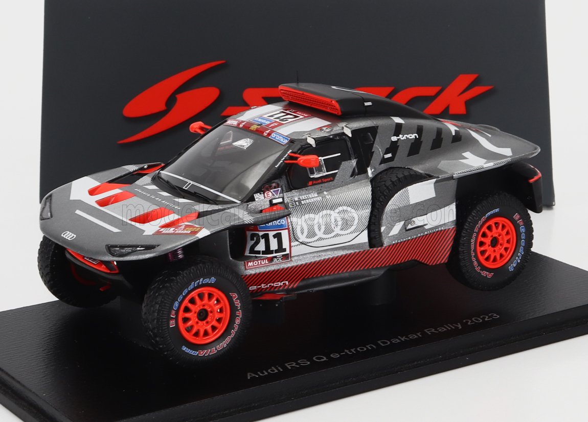 1:43 AUDI Q E-tron Rs Team Audi Sport №211 Rally Dakar (2023) Mattias Ekstrom - Emil Bergkvist, Grey Silver Black - S4557