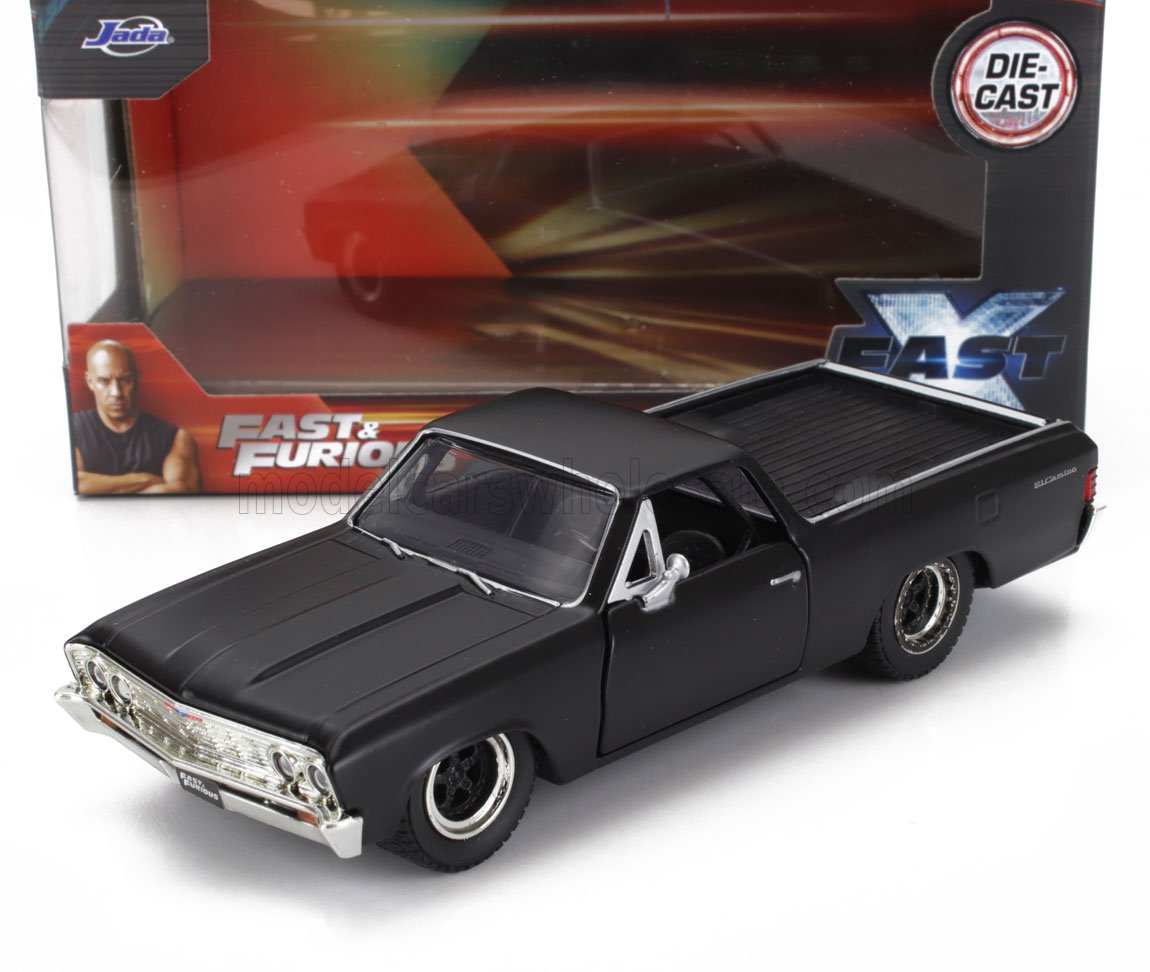 1:32 CHEVROLET El Camino Pick-up (ff10) Custom (1967) - Fast & Furious, Matt Black - 34414