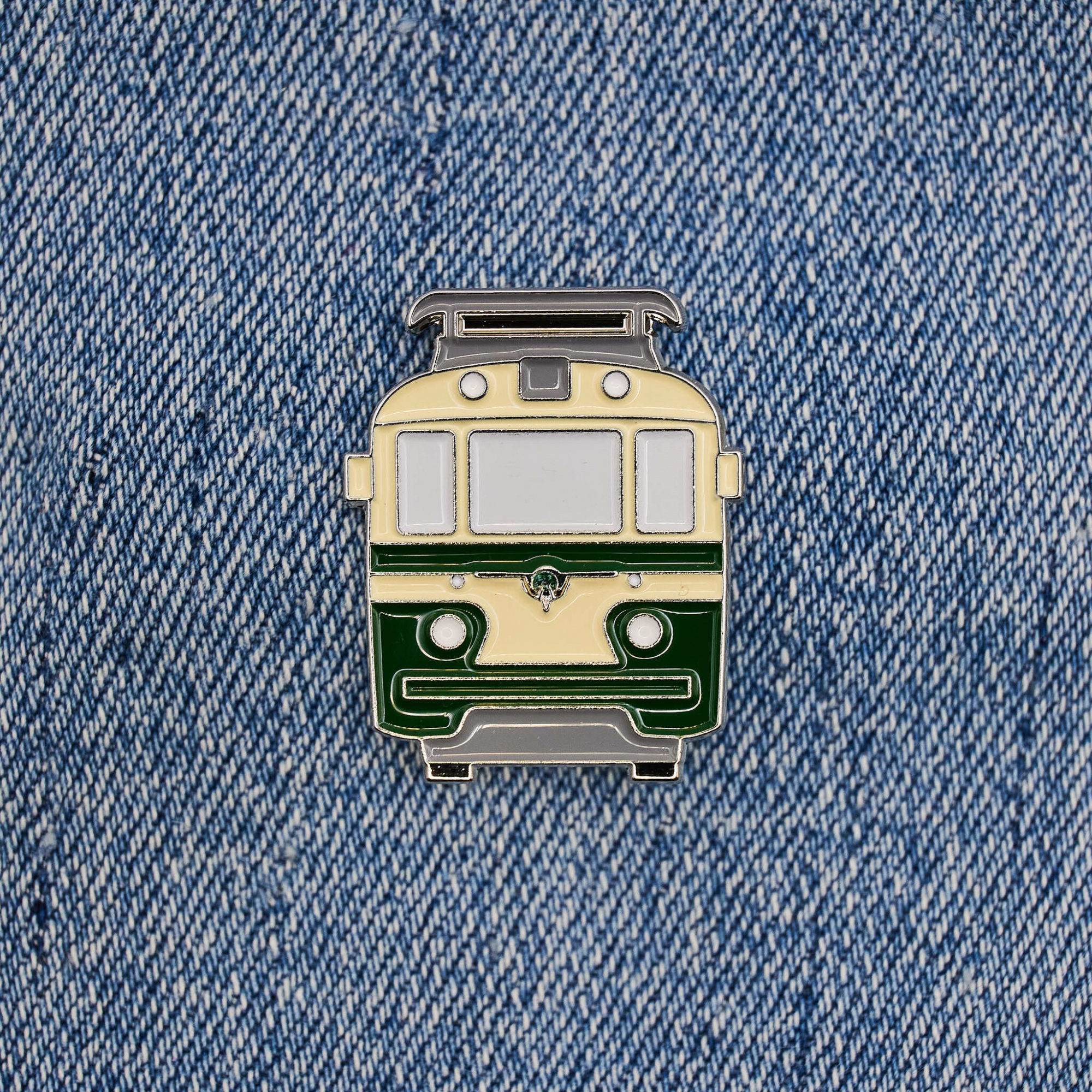 Значок 'ЛМ-57', бежевый / зеленый - TAG062